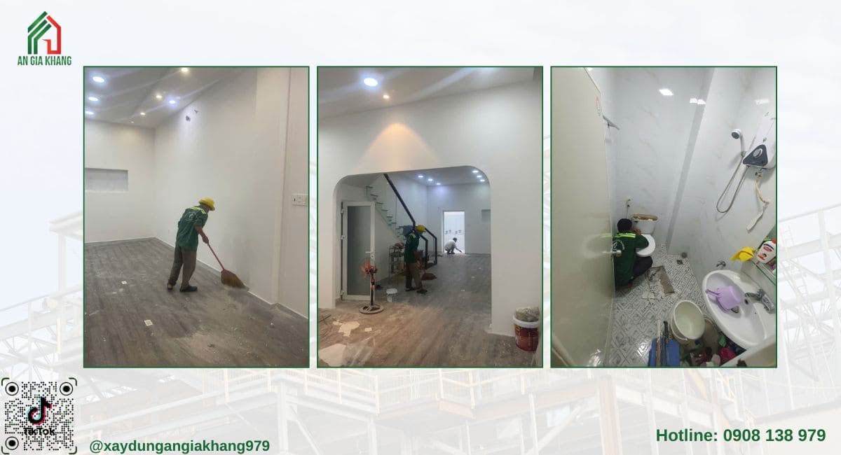 xử lý lớp vữa trên bề mặt tường