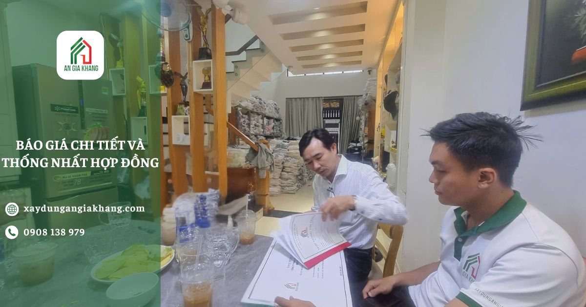 Báo giá chi tiết và thống nhất hợp đồng