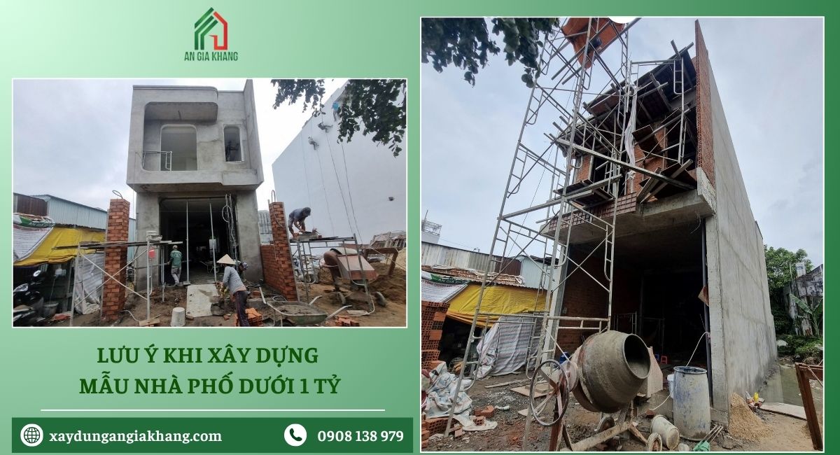 Lưu ý quan trọng khi xây nhà phố dưới 1 tỷ