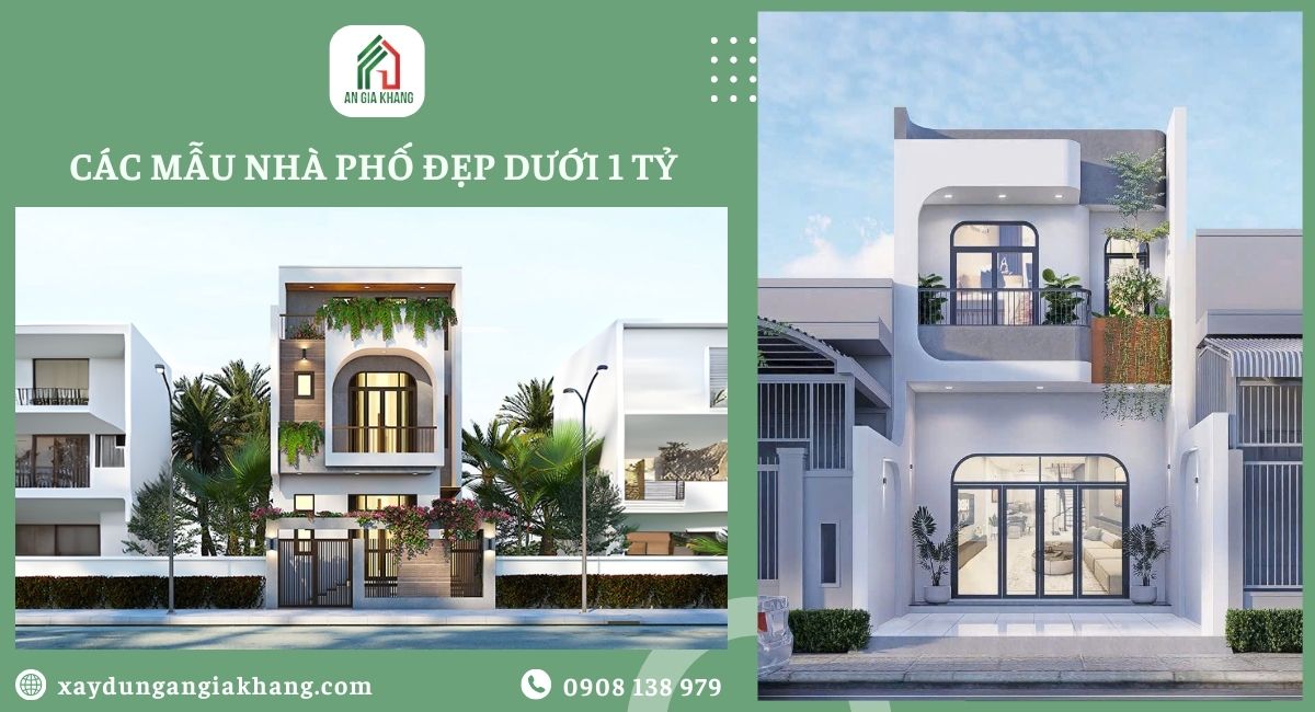 Các mẫu nhà phố dưới 1 tỷ