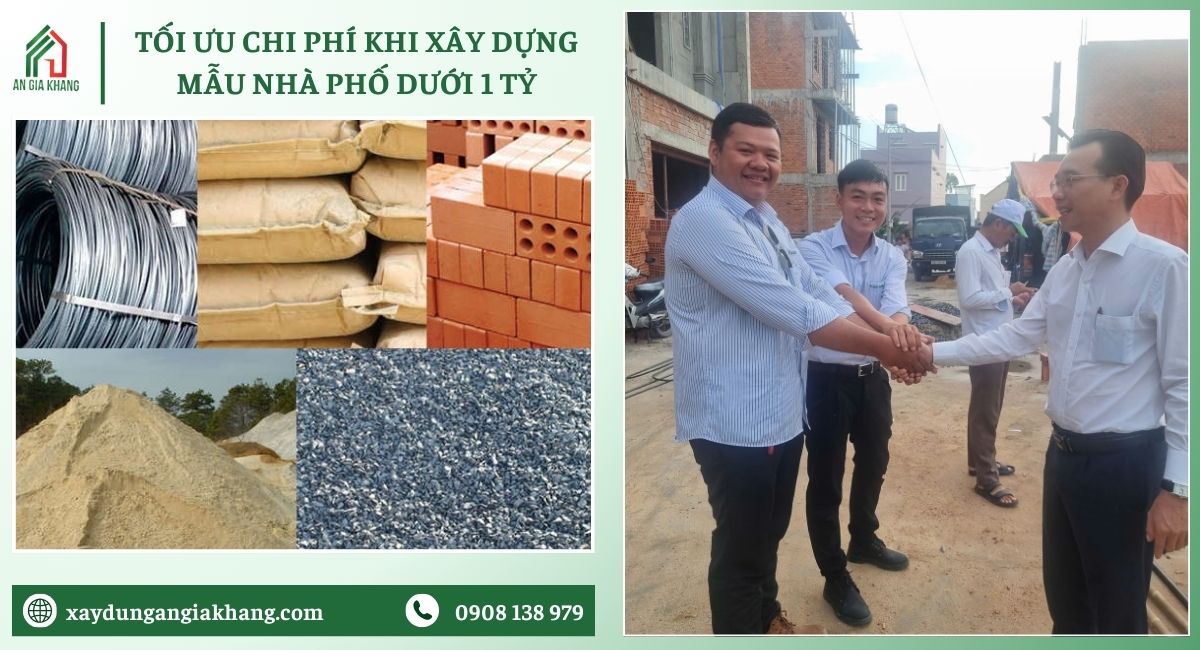 Tối ưu chi phí khi xây mẫu nhà phố dưới 1 tỷ