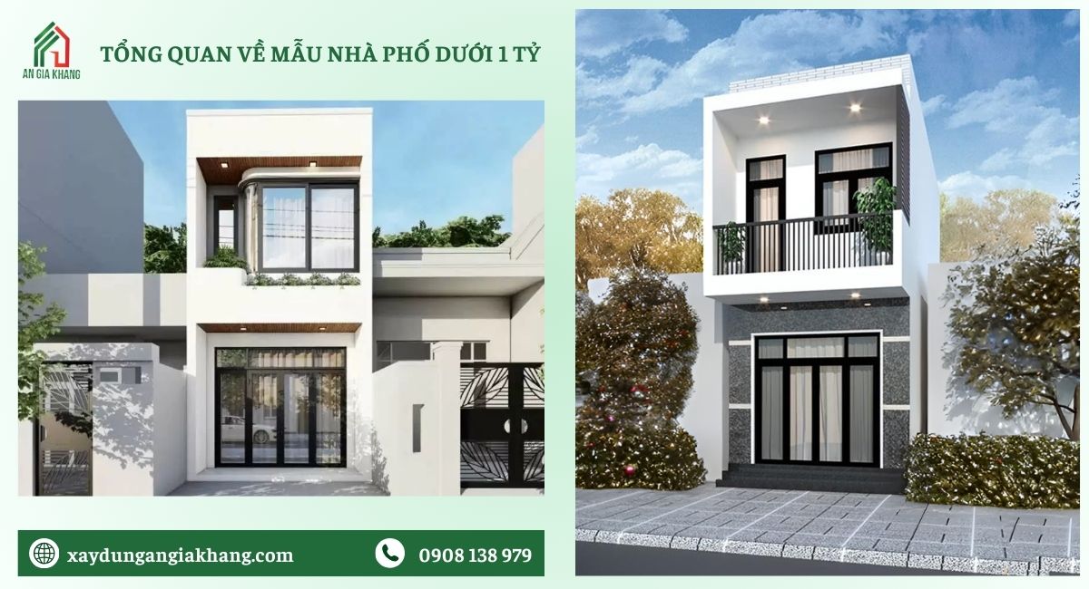 Tổng quan về mẫu nhà phố dưới 1 tỷ