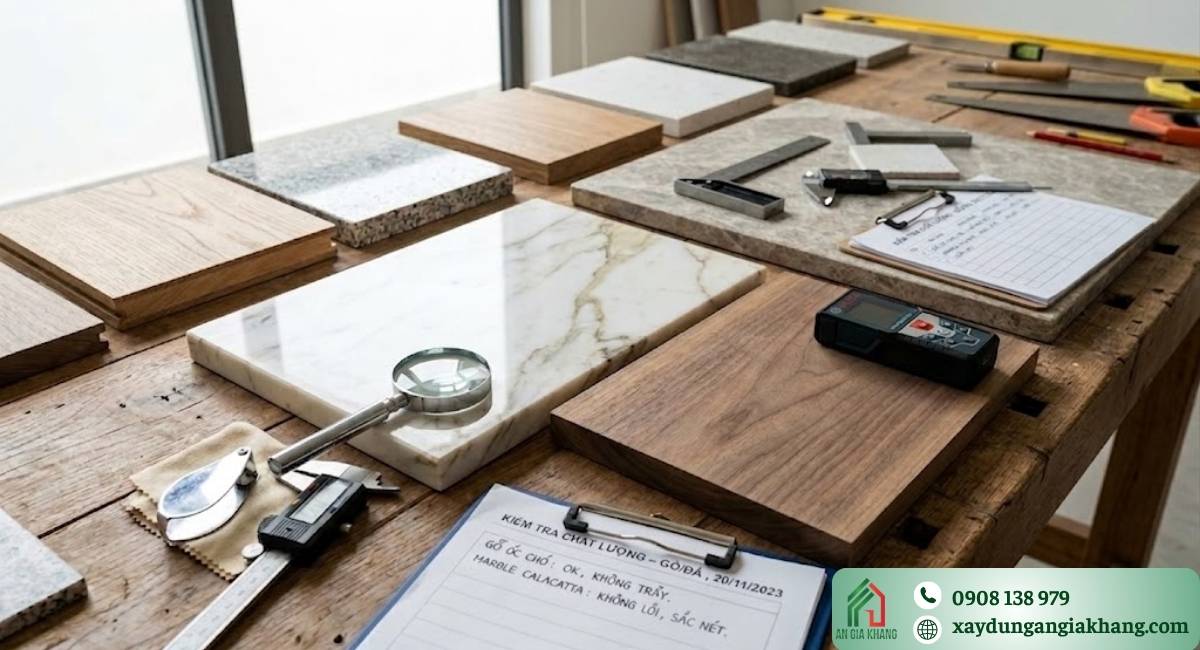 kiểm tra chất lượng vật liệu thi công