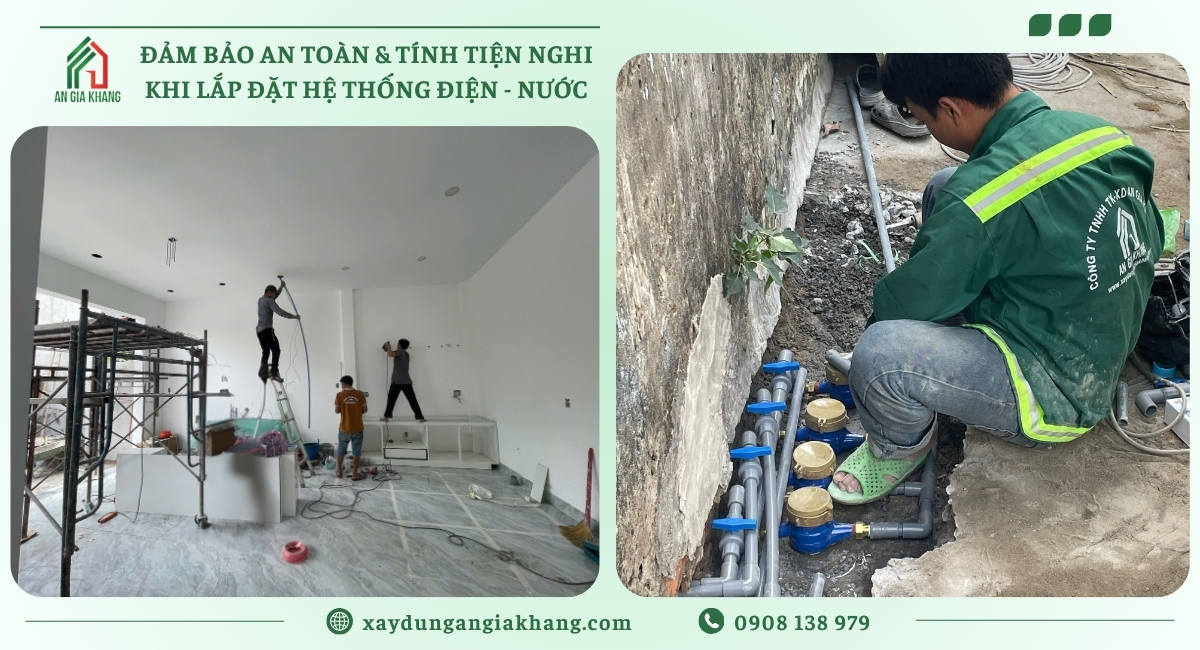 Đảm bảo an toàn và tính tiện nghi khi lắp đặt hệ thống điện - nước