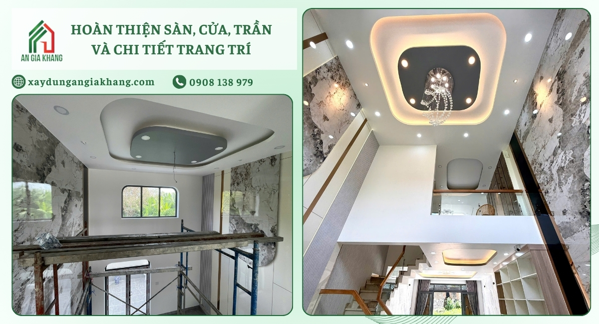 Hoàn thiện sàn, cửa, trần và chi tiết trang trí