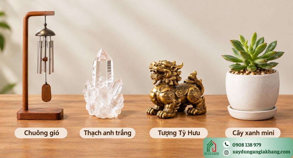 Vật phẩm phong thủy phù hợp với phòng trọ diện tích nhỏ