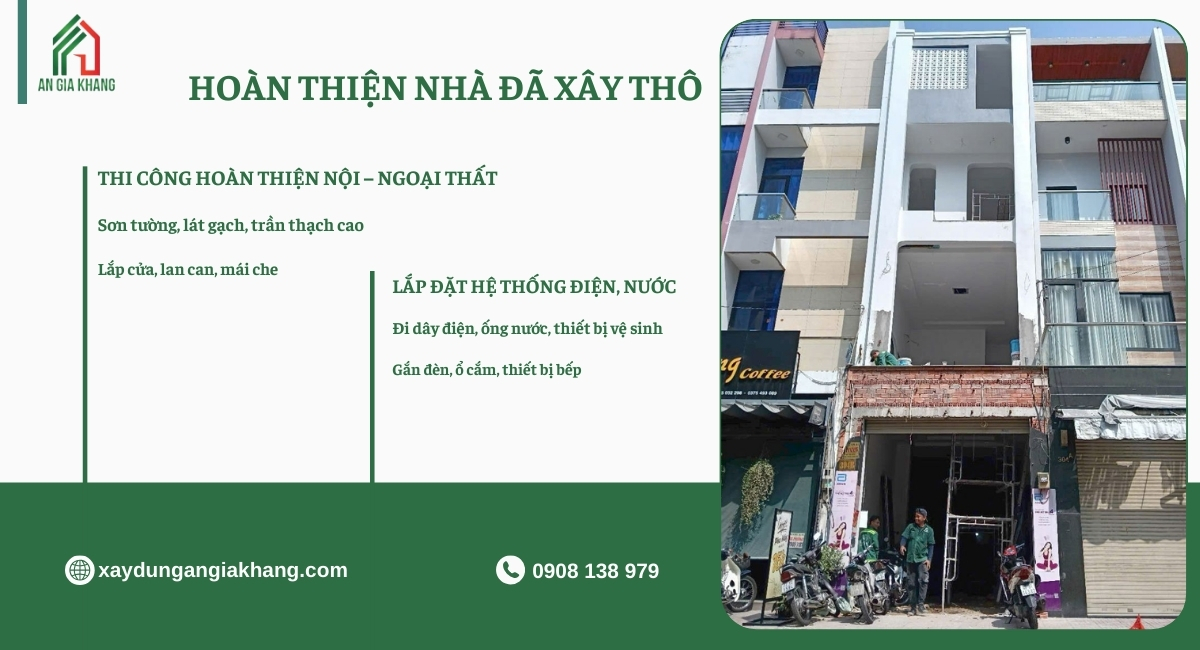 Hoàn thiện nhà đã xây thô