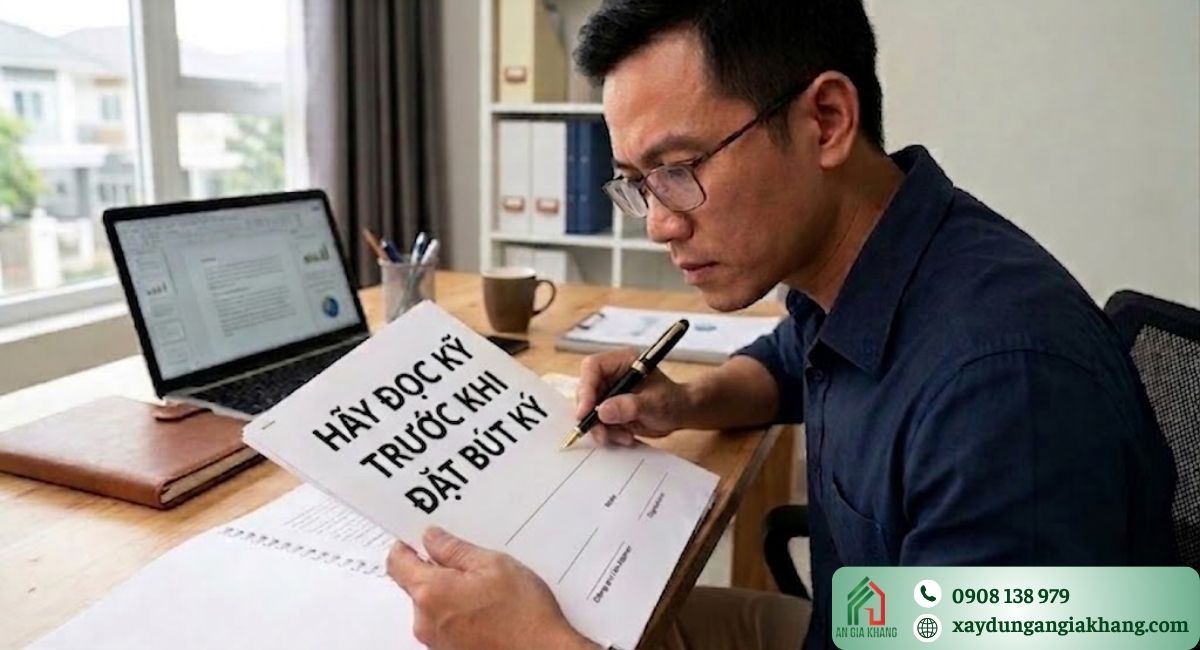 lưu ý quan trọng khi ký hợp đồng thi công nội thất