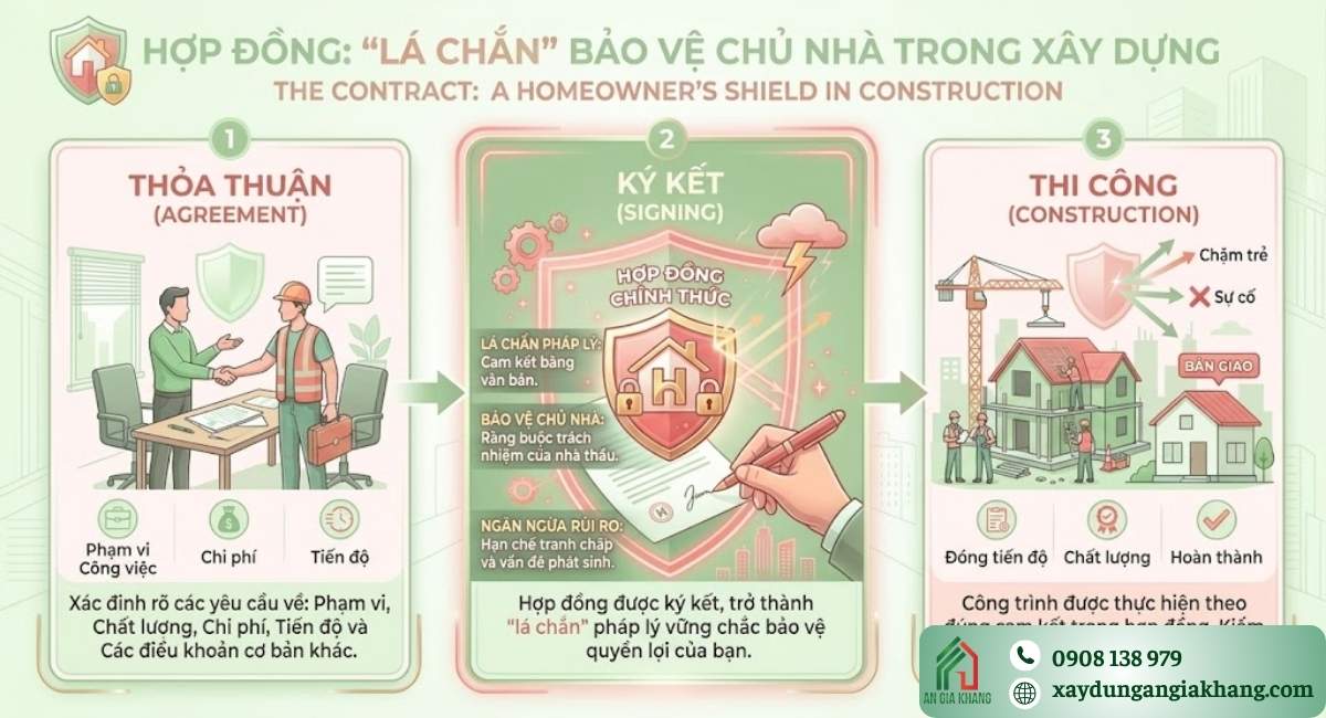 tầm quan trọng của hợp đồng thi công nội thất
