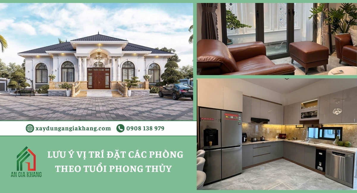 Vị trí và hướng đặt công năng theo tuổi