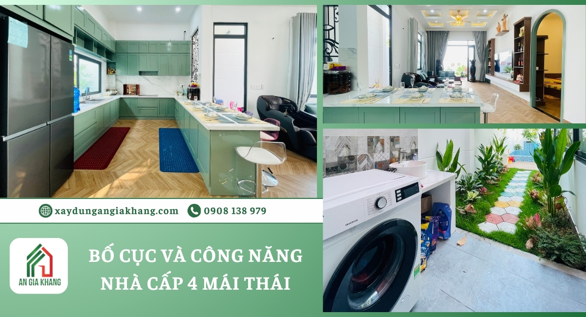 Bố cục và công năng nhà cấp 4 mái thái