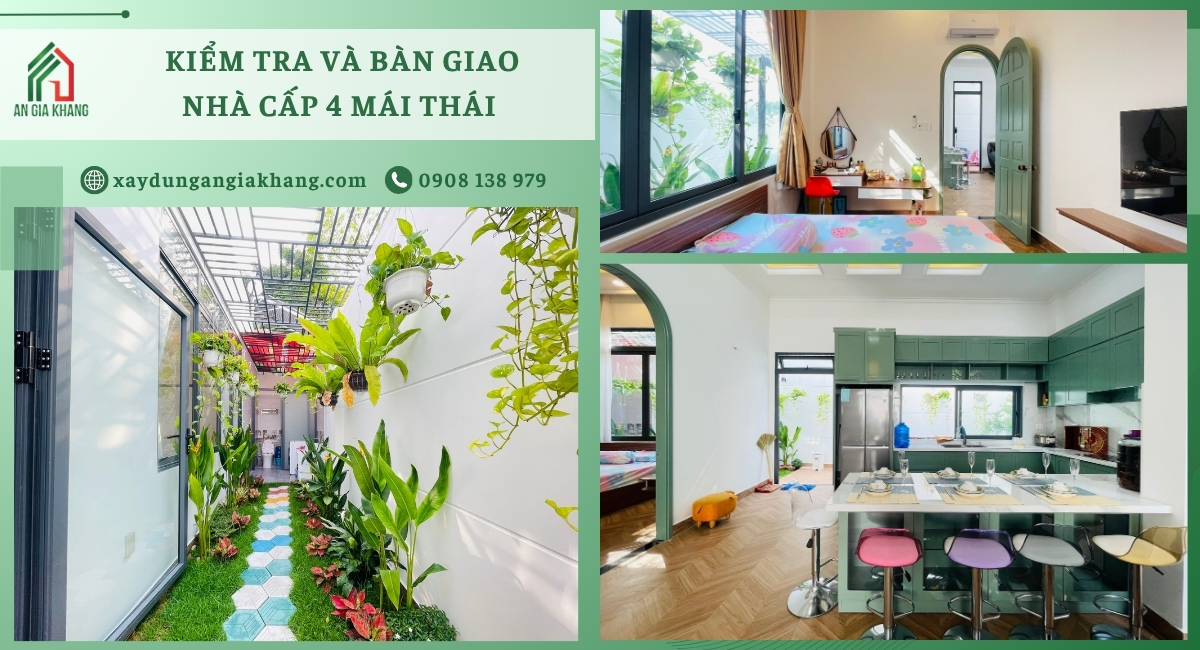 Kiểm tra và bàn giao công trình nhà cấp 4 mái thái