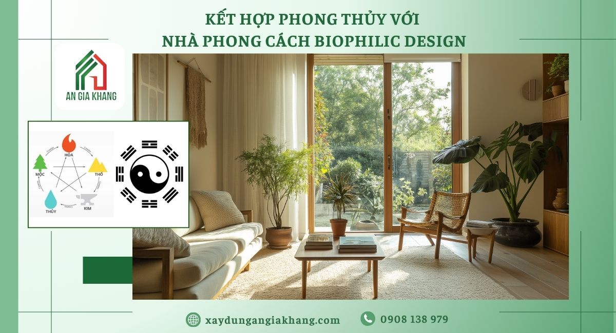 Kết hợp phong thủy với  nhà phong cách BIOphilic design