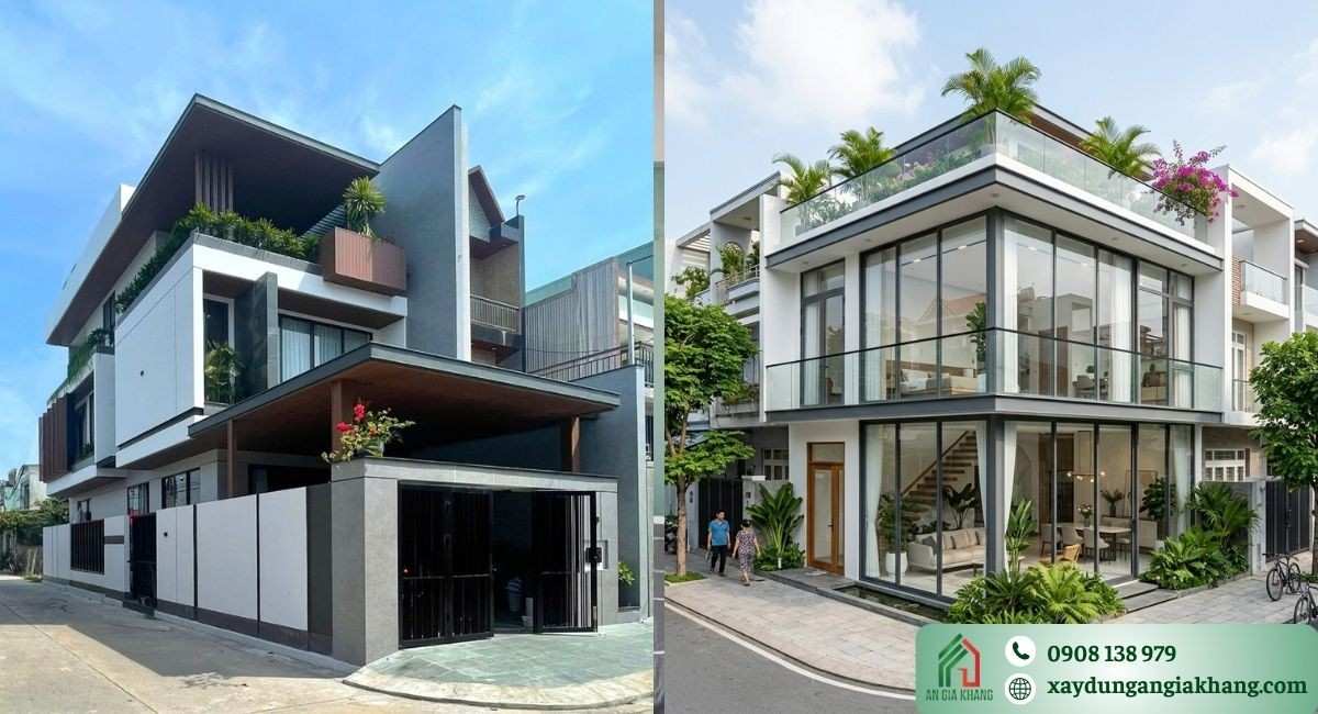 Mẫu nhà 2 mặt tiền 2 tầng