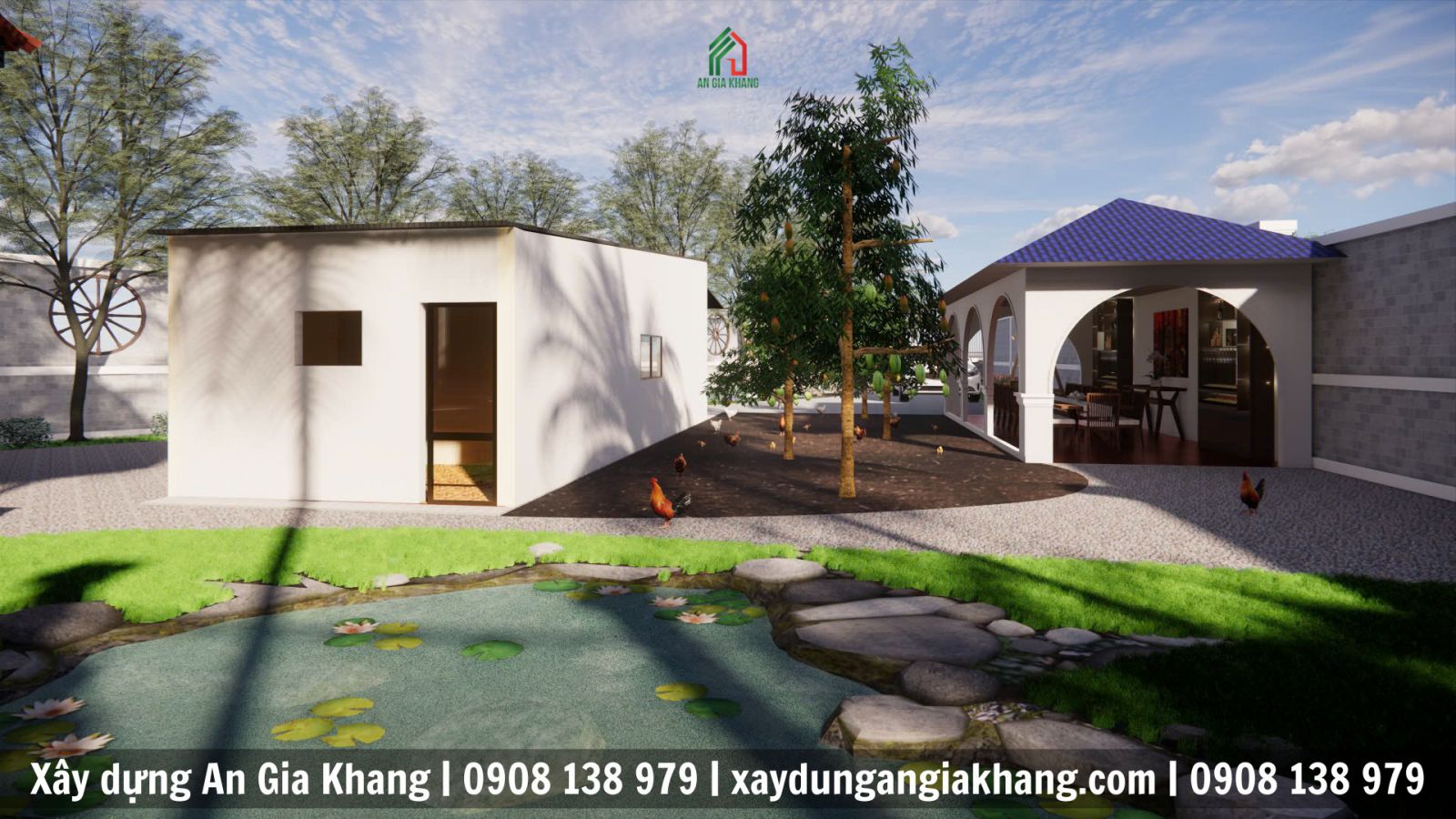 Mẫu nhà vườn đẹp - xây dựng AGK