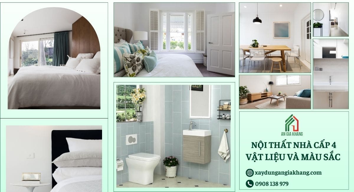Vật liệu và màu sắc trong thiết kế nội thất nhà cấp 4