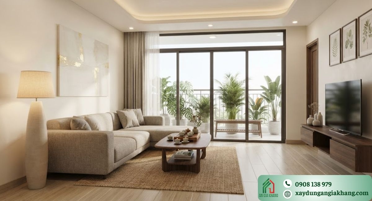 Phòng khách đón sáng tự nhiên theo hướng phù hợp