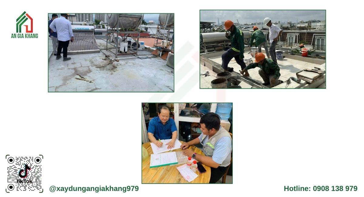 Quy trình chống thấm nhà mái bằng đạt chuẩn