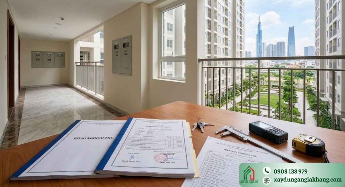 Nghiệm thu trong quy trình thi công hoàn thiện nội thất