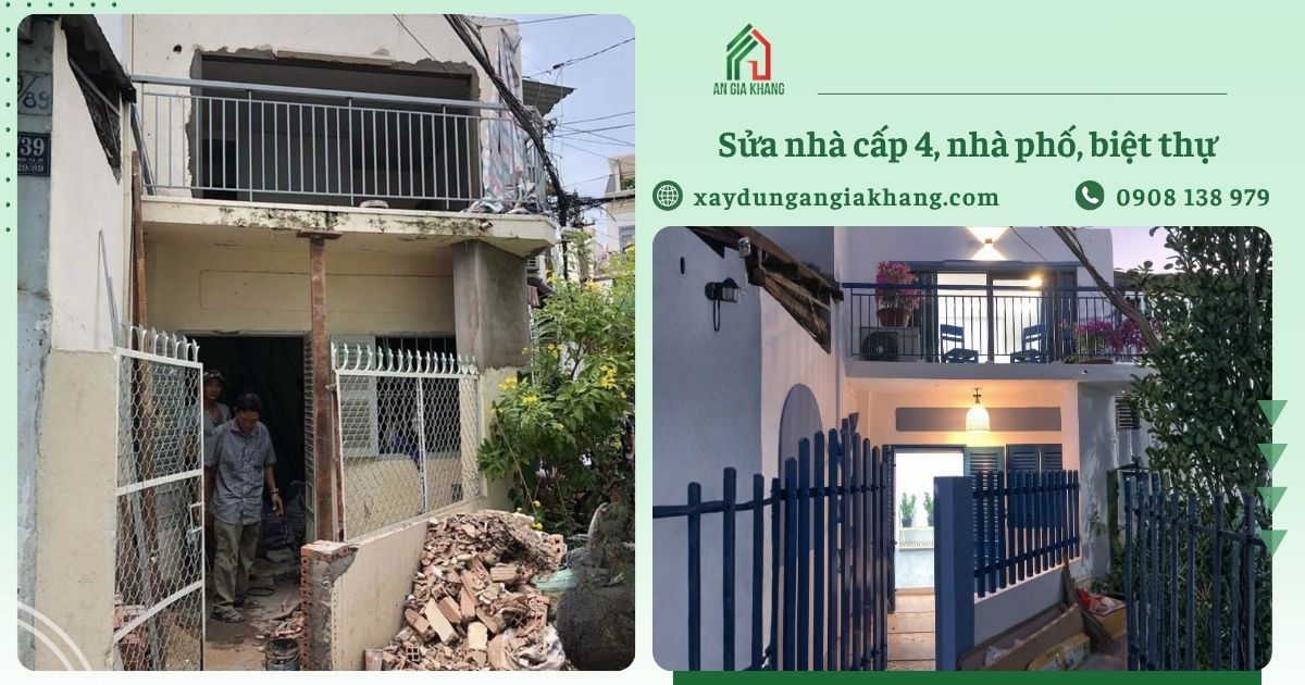 Sửa nhà cấp 4, nhà phố, biệt thự