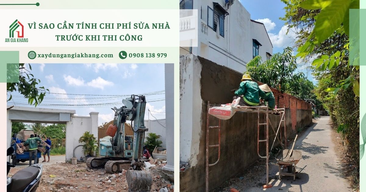 Tại sao cần xác định chi phí sửa nhà trước khi thi công?