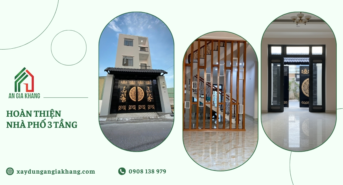 Hoàn thiện và bàn giao công trình thi công nhà phố 3 tầng