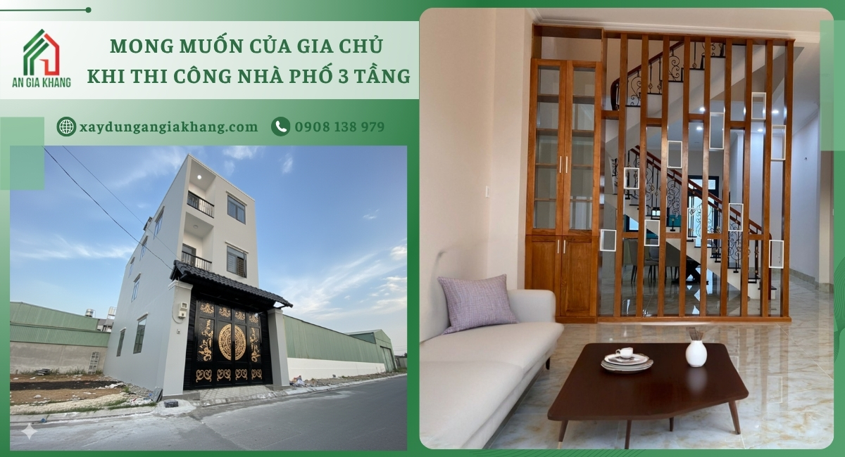 Mong muốn của gia chủ về công trình thi công nhà phố 3 tầng