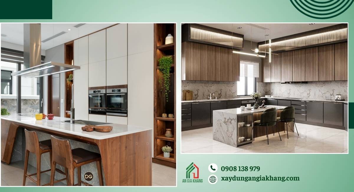 Thiết kế đảo bếp hiện đại cho nhà phố