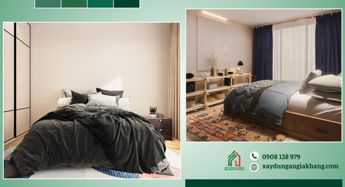 thiết kế thi công nội thất phòng ngủ đẹp phong cách hiện đại