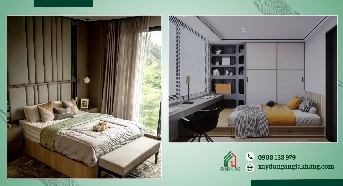 thi công nội thất phòng ngủ nhỏ tối ưu không gian