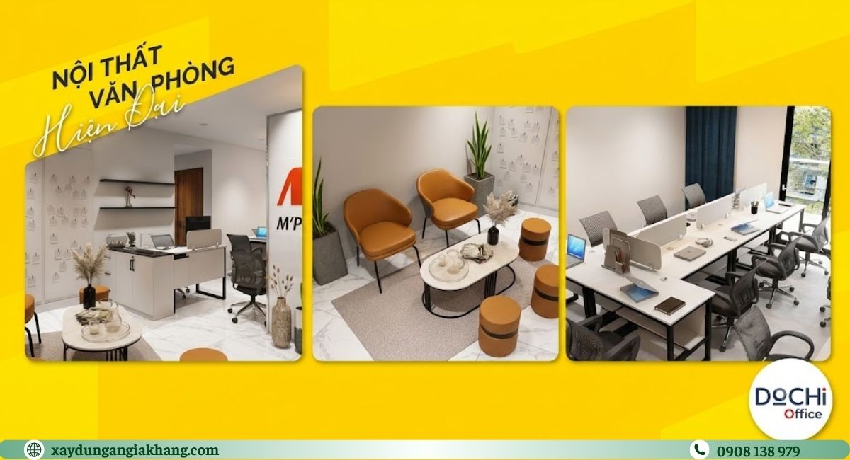 Đơn vị thi công nội thất văn phòng Dochi Office