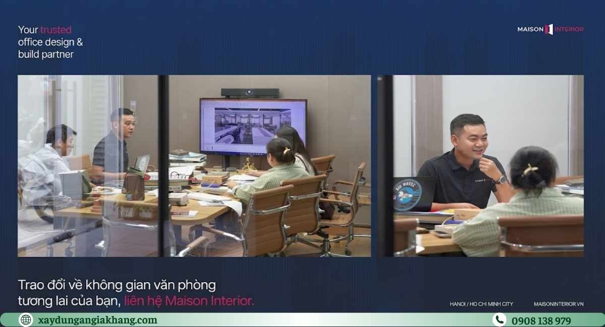 Đơn vị thi công nội thất văn phòng Maison Interior