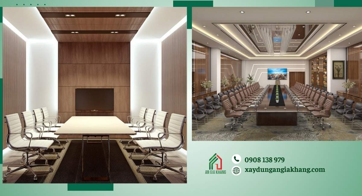 Thi công phòng họp văn phòng hiện đại cao cấp