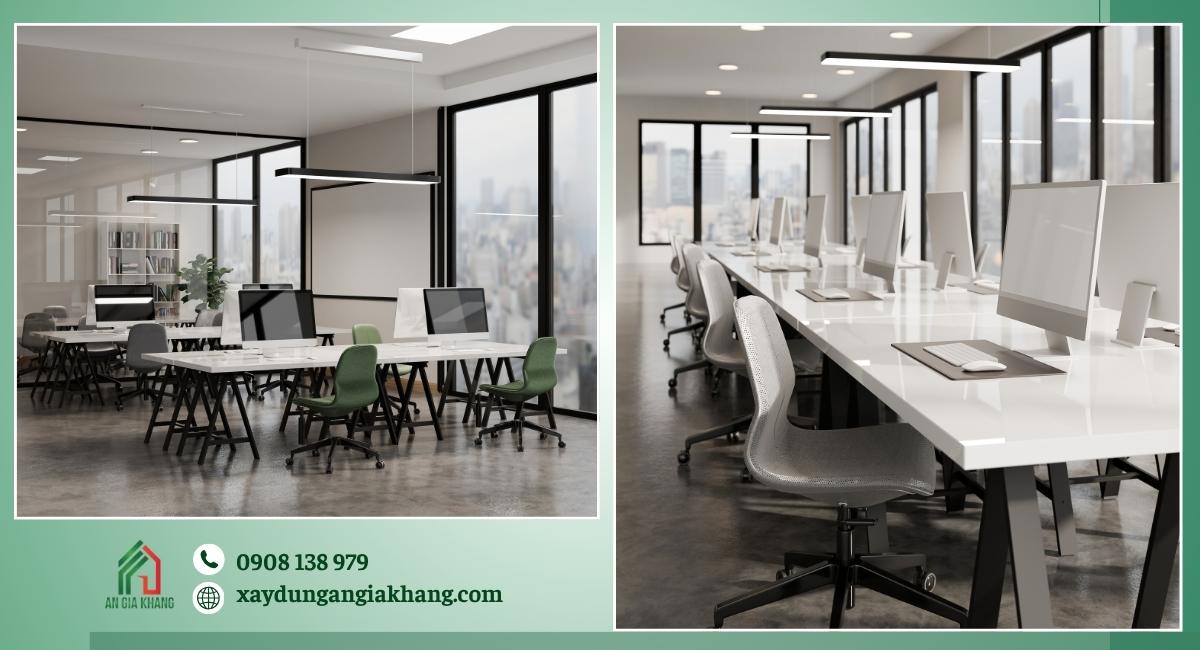 Thi công văn phòng tối ưu diện tích làm việc