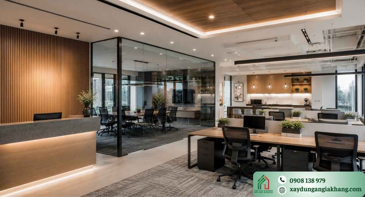 Các hạng mục thi công nội thất văn phòng