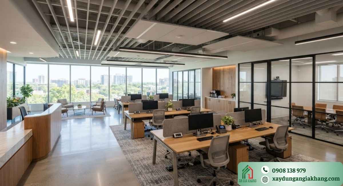 Thi công nội thất văn phòng hiện đại