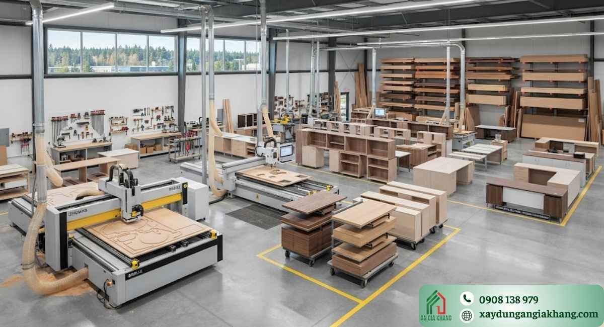 Xưởng sản xuất nội thất văn phòng