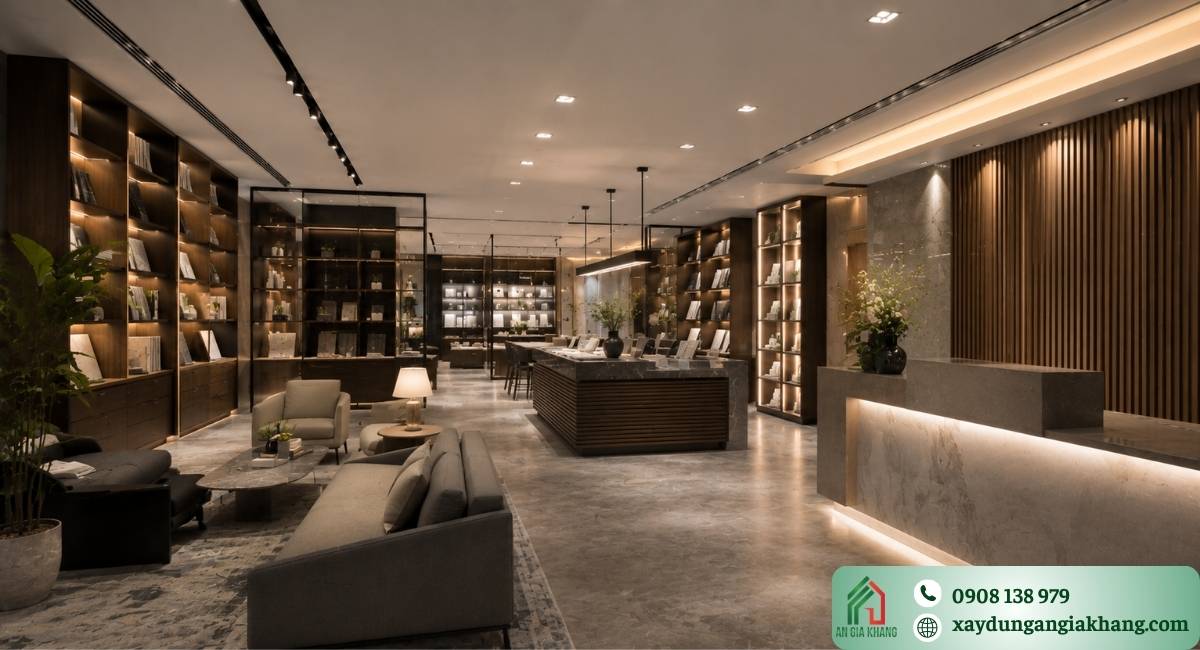 Showroom kết hợp với khu vực trải nghiệm sản phẩm