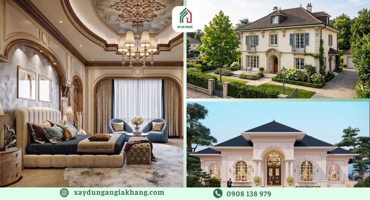 Các mẫu biệt thự kiểu Pháp theo số phòng