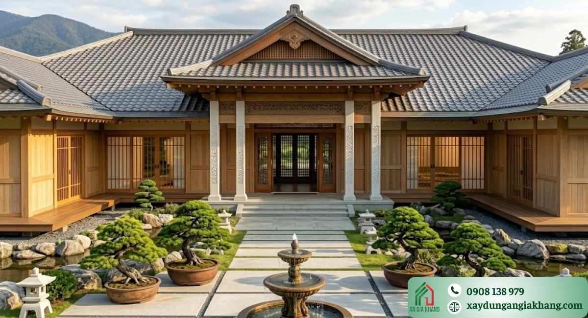 biệt thự nhà vườn 1 tầng tối ưu ánh sáng tự nhiên