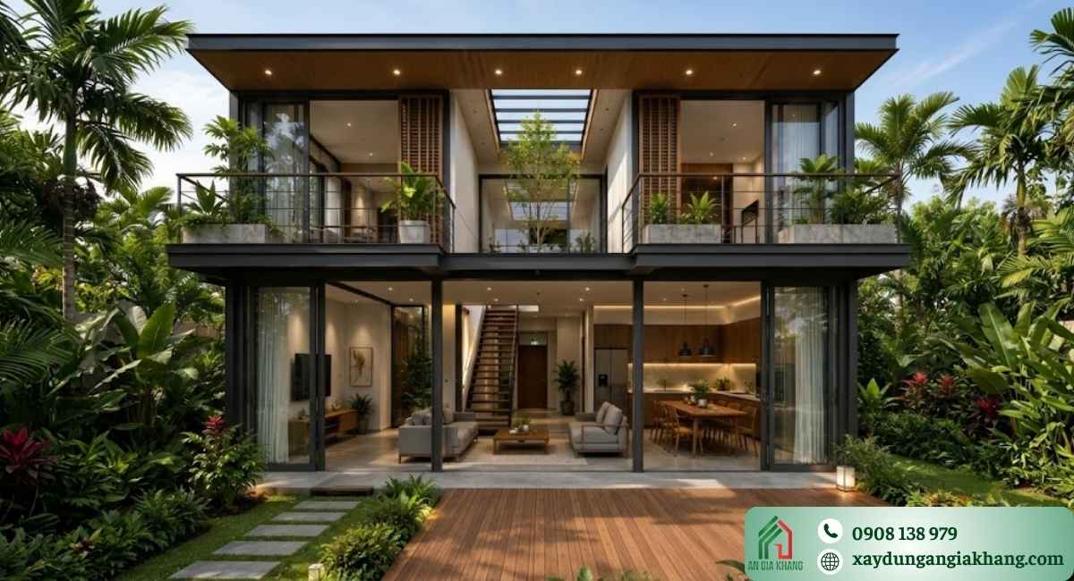 thiết kế nhà vườn thông gió tự nhiên