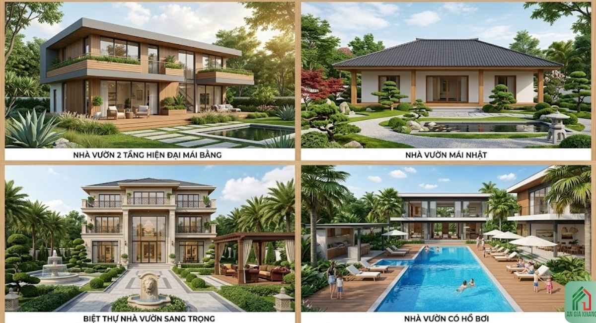 các mẫu thiết kế nhà vườn 2 tầng 