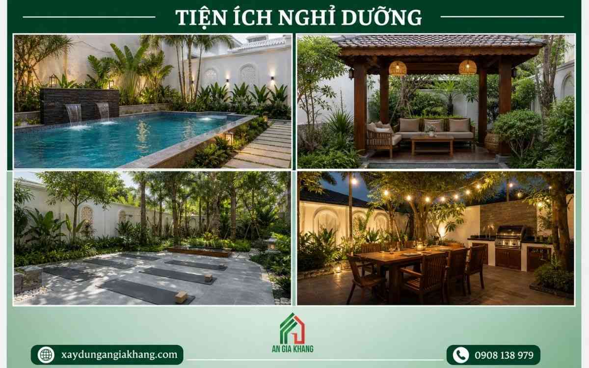 Tiện ích của nhà vườn nghỉ dưỡng