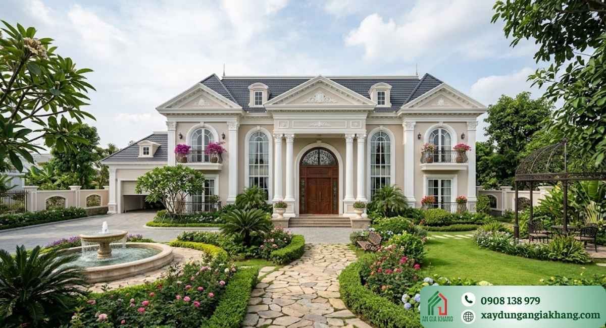 Đơn vị thiết kế nhà vườn tân cổ điển uy tín