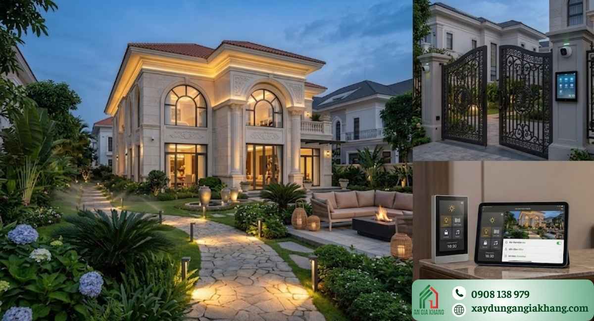 Nhà vườn tân cổ điển tích hợp công nghệ thông minh