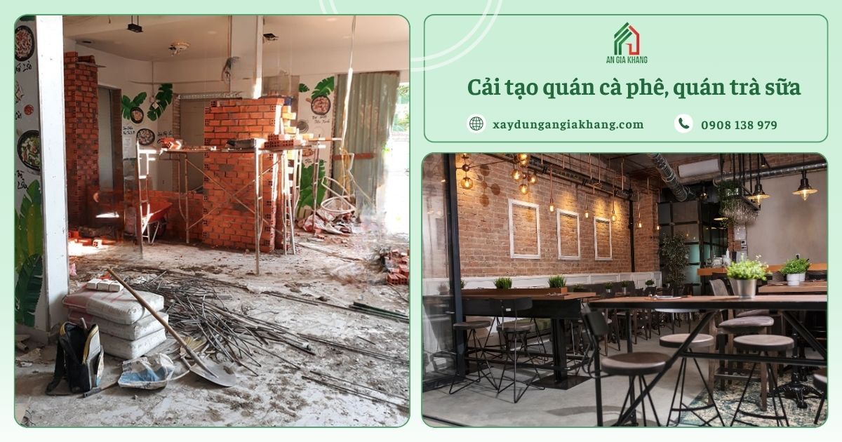 Thiết kế và nâng cấp quán cà phê, quán trà sữa