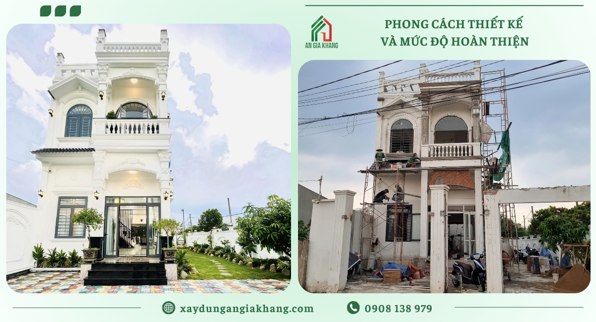 Phong cách thiết kế và mức độ hoàn thiện