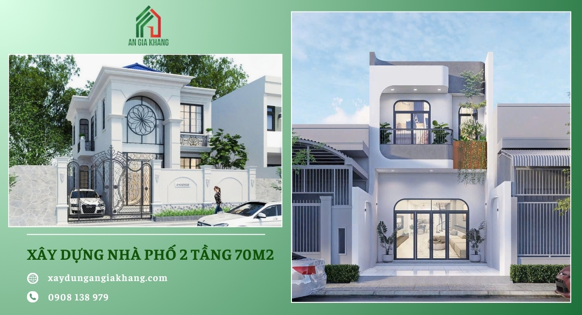 Xây dựng nhà phố 2 tầng 70m2