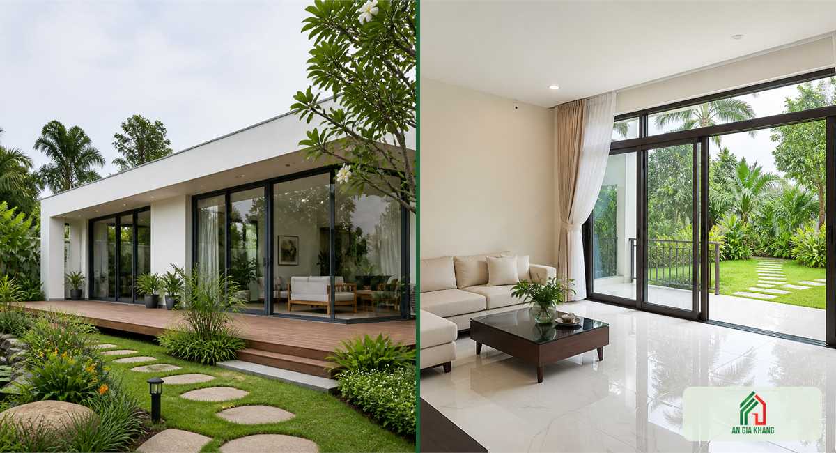 Nhà vườn hiện đại tối giản